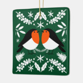 British Robin Redbreast Keramisch Ornament (Links)
