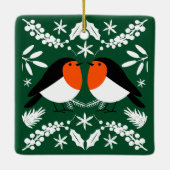 British Robin Redbreast Keramisch Ornament (Achterkant)