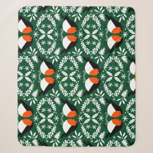 British Robin Redbreast Sherpa Deken