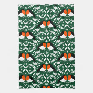 British Robin Redbreast Theedoek