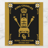 British Royal Coronation King Charles III Wijn Etiket (Enkel label)