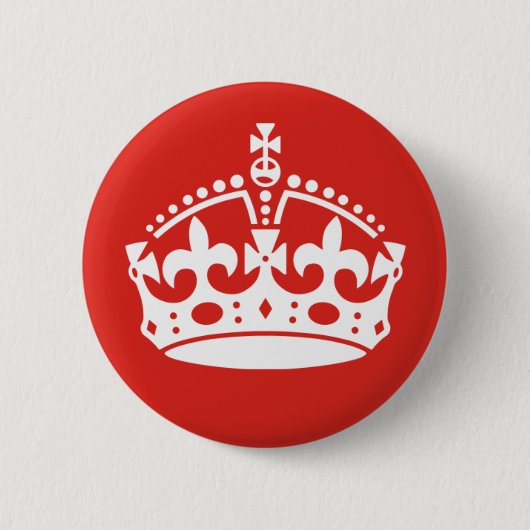 British Royal Crown Ronde Button 5,7 Cm (Voorkant)