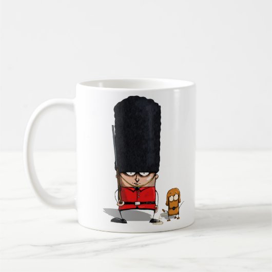 British Royal Guard en Dog Funny Mug Koffiemok (Links)