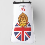 BRITISH Royal Lion Crown Golf Head Hoesje Golfheadcover (Draai 90)