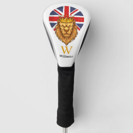 BRITISH Royal Lion Monogram Golf Head Hoesje Golfheadcover