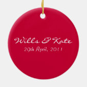 British Royal Wedding Commemorative Ornament (Achterkant)