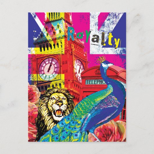 British Royalty Pop Art Briefkaart (Voorkant)