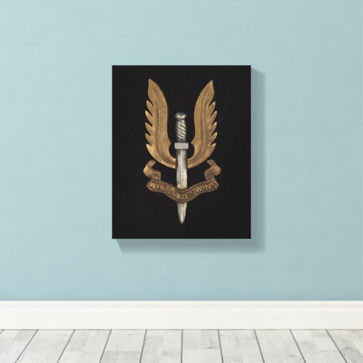 British SAS Canvas Afdruk (Insitu (Houten vloer))
