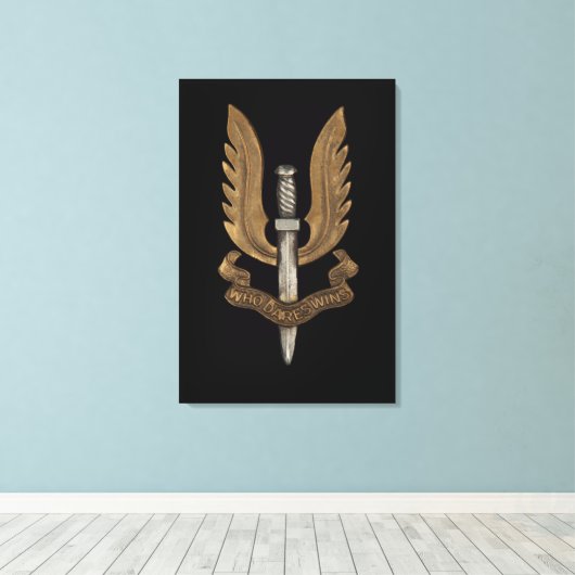 British SAS Canvas Afdruk (Insitu (Houten vloer))