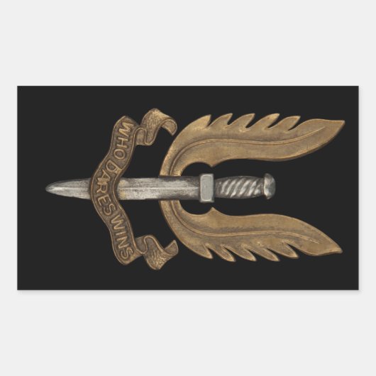 British SAS Rechthoekige Sticker (Voorkant)
