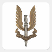 British SAS Vierkante Sticker (Voorkant)