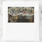 British Scrooge Queen Victoria Kerstmis Rechthoekige Sticker (Tas)