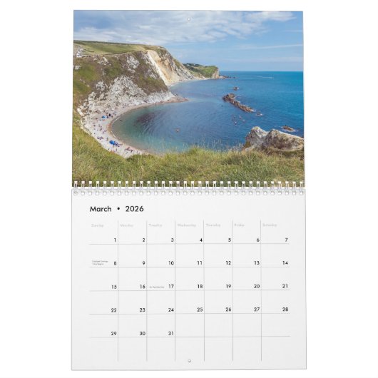 British seaside 2026 calendar kalender (Mar 2026)