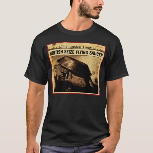 British Seize Flying Saucer T-shirt (Voorkant)