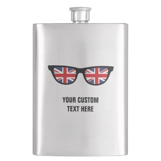 British Shades aangepaste kolf Heupfles (Voorkant)