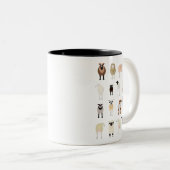 British Sheep Bries Tweekleurige Koffiemok (Voorkant rechts)