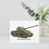 British Sherman VC Firefly Tank Briefkaart (Staand voorkant)
