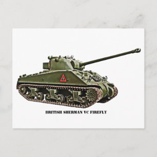 British Sherman VC Firefly Tank Briefkaart
