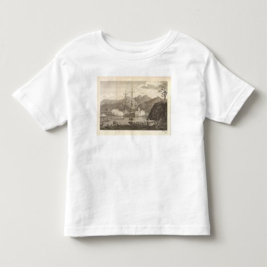 British Ships Firing at Tahiti Kinder Shirts (Voorkant)