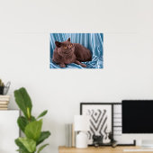British Shorthair, blauw Poster (Thuiskantoor)