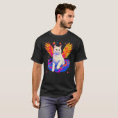 British Shorthair Cat Angel Wings T-shirt (Voorkant volledig)
