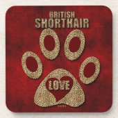 British Shorthair Cat Breed Red Cheetah Onderzetter (Voorkant)