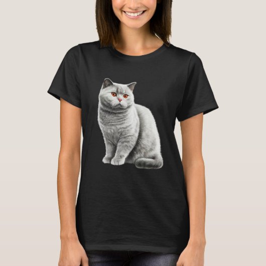 British Shorthair Cat Cat T-shirt (Voorkant)
