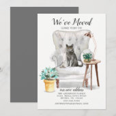 British Shorthair Cat Moving Announement Aankondiging (Voorkant / Achterkant)