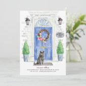 British Shorthair Cat Moving Announement Kaart (Staand voorkant)