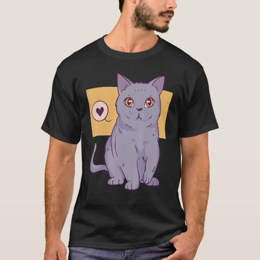 British Shorthair Cat Owner Animal  Cute T-shirt (Voorkant)