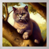 British Shorthair Cat Poster (Voorkant)
