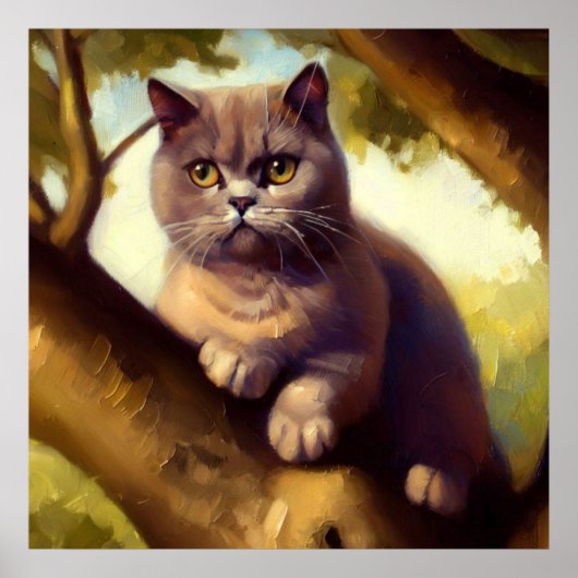 British Shorthair Cat Poster (Voorkant)