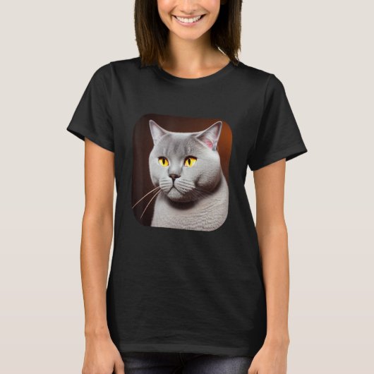 British Shorthair Cat T-shirt (Voorkant)