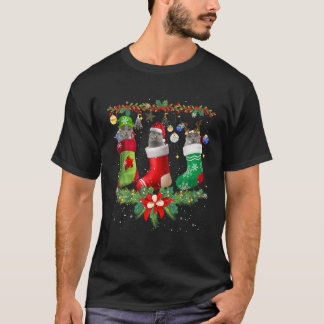 British Shorthair Cats in de kerstsokkever T-shirt