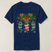 British Shorthair Cats in de kerstsokkever T-shirt (Design voorkant)
