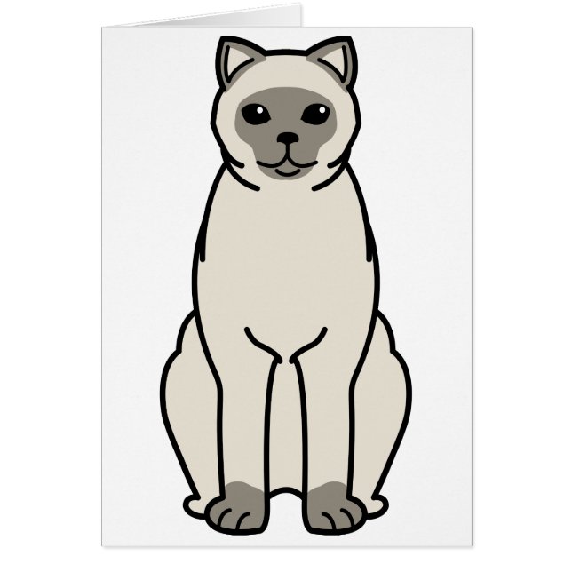 British Shorthair Colorpunts Cat Cartoon (Voorkant)