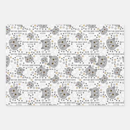 British Shorthair Inpakpapier Vel (Voorkant 3)