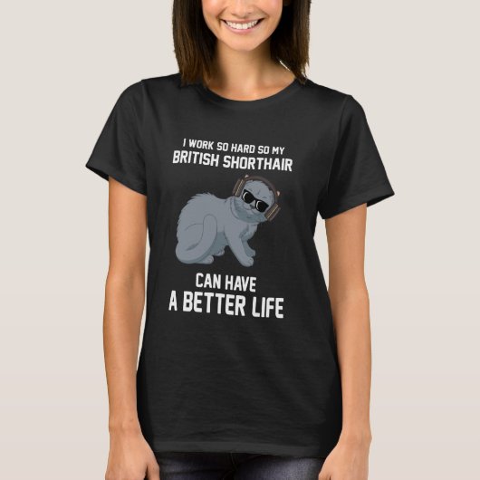 British Shorthair Kattenmoeder Design T-shirt (Voorkant)