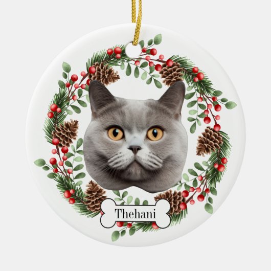 british shorthair keramisch ornament (Voorkant)