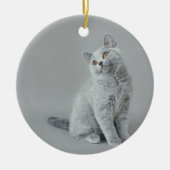 British shorthair kitten keramisch ornament (Voorkant)