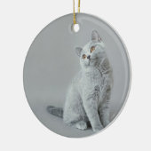 British shorthair kitten keramisch ornament (Links)