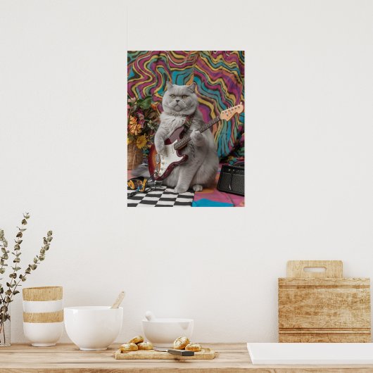 British Shorthair Rocker Poster (Keuken)