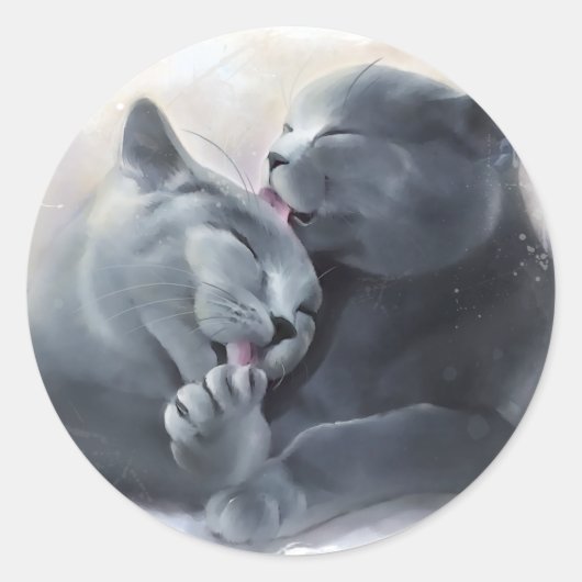 British Shorthair Ronde Sticker (Voorkant)