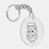 British Shorthair Sleutelhanger (Voorkant Links)