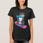 British Shorthair Snowboard Wintersport T-shirt (Voorkant)