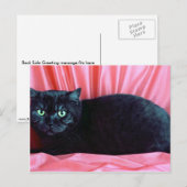 British Shorthair, zwarte rook Briefkaart (Voorkant / Achterkant)