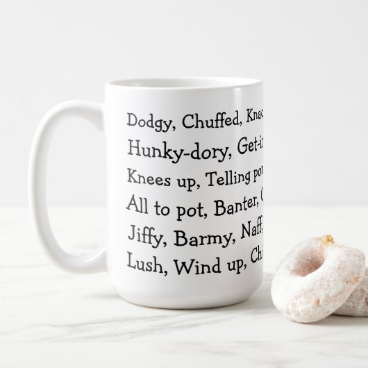British Slang Koffiemok (Met donut)