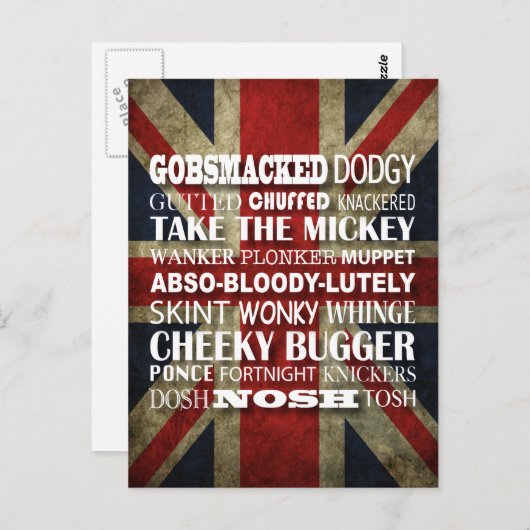 British Slang - Natuurlijk spreek ik Engels! Briefkaart (Voorkant / Achterkant)