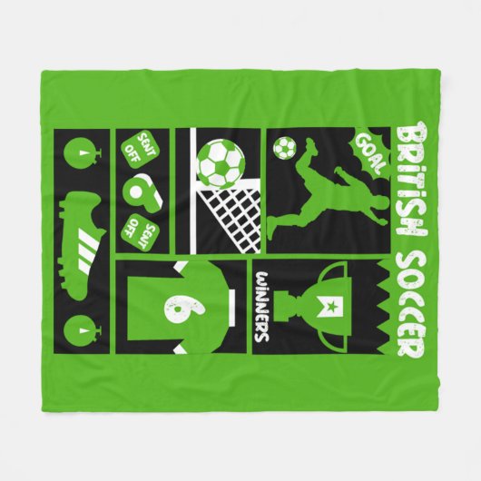 British Soccer Fleece Deken (Voorkant (Horizontaal))
