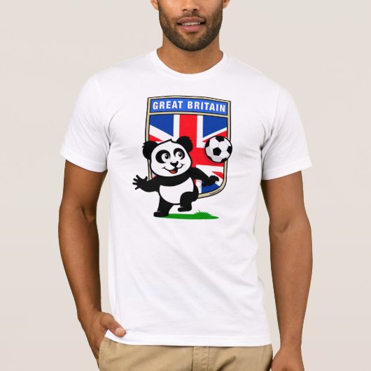 British Soccer Panda (lichte shirten) T-shirt (Voorkant)